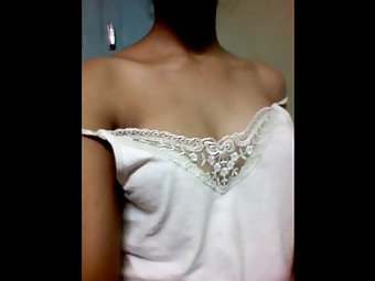 White Indian girlfriend stripping naked for sex?