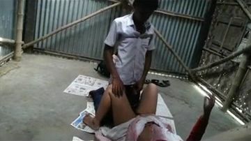 Spy camera captures outside sex