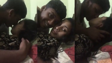 Indian College boy had hot kissing romance with his lover