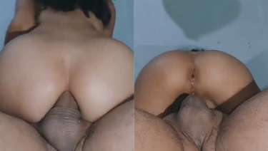 The steely cock ejaculated in the tight ass of the Indian girl