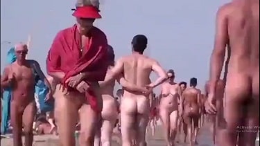 nude couples on beach video
