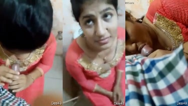 bhabhi sucks devar cock in the toilet