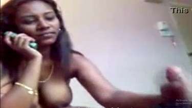 Tamil wife sucks lover’s cock while talking to husband on phone
